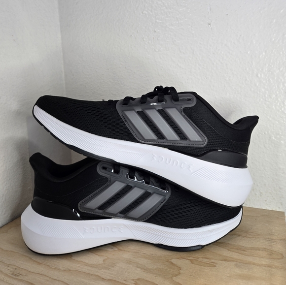 Adidas ULTRABOUNCE Running Men's Shoes Black/White HP5796 - Picture 3 of 12
